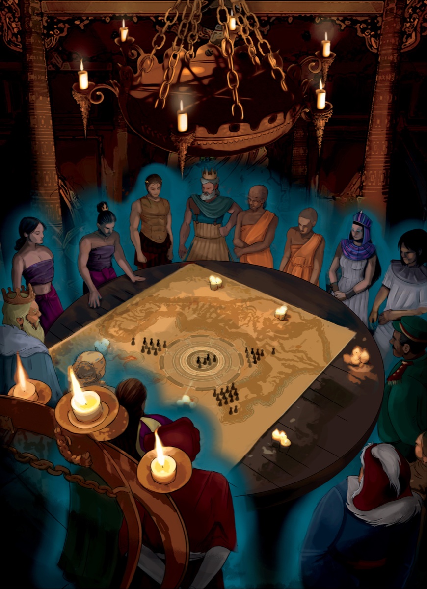 The Indigo Alliance plans for battle