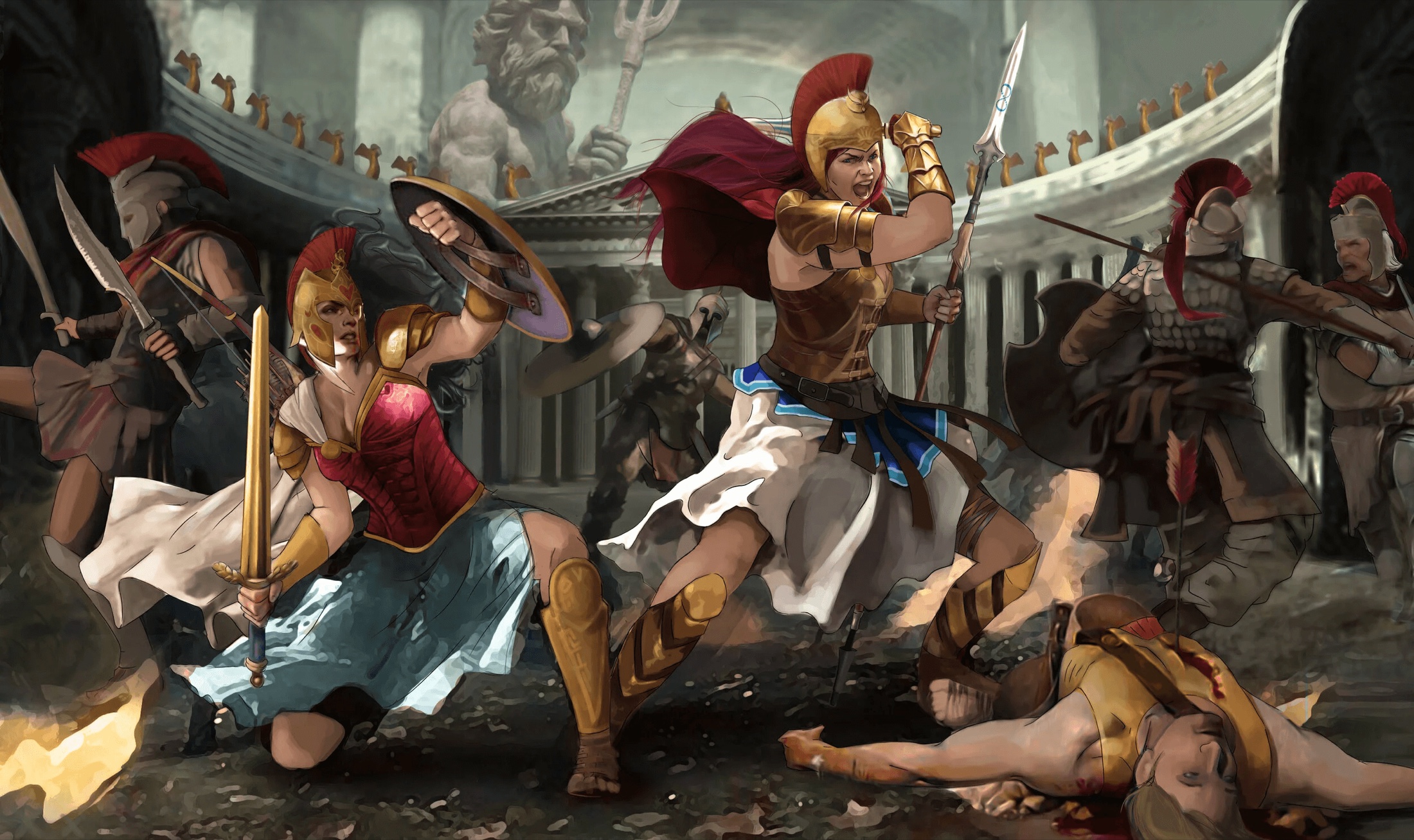 Concept art of the battle for Atlantis