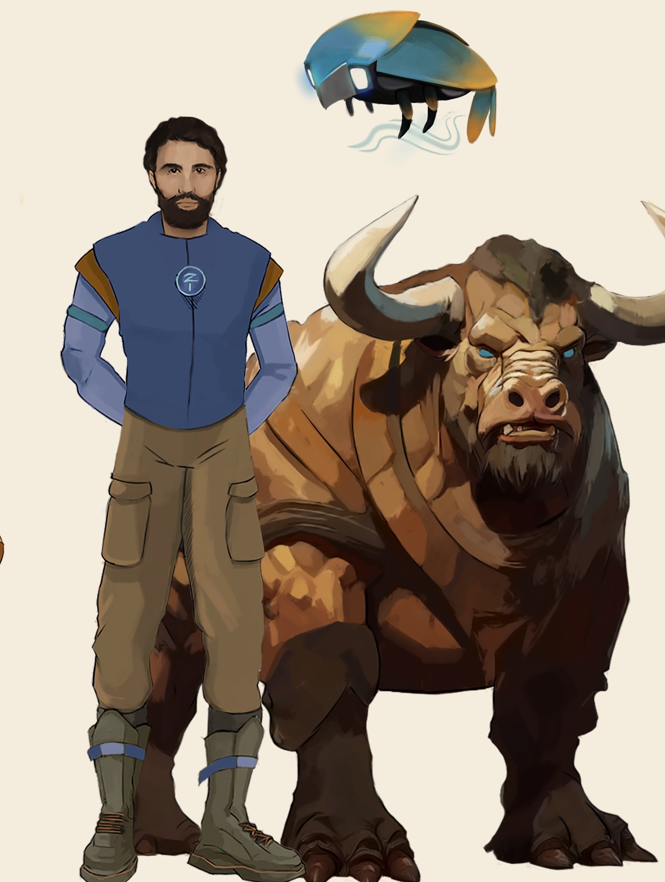 Raheem and Falcon the Cretan Bull