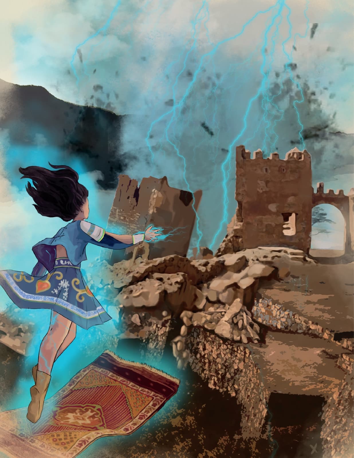 Safae uses her powers to destroy Castle Shadow